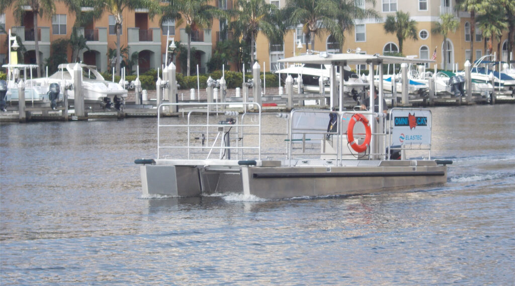 Omni Catamaran trash skimmer boat